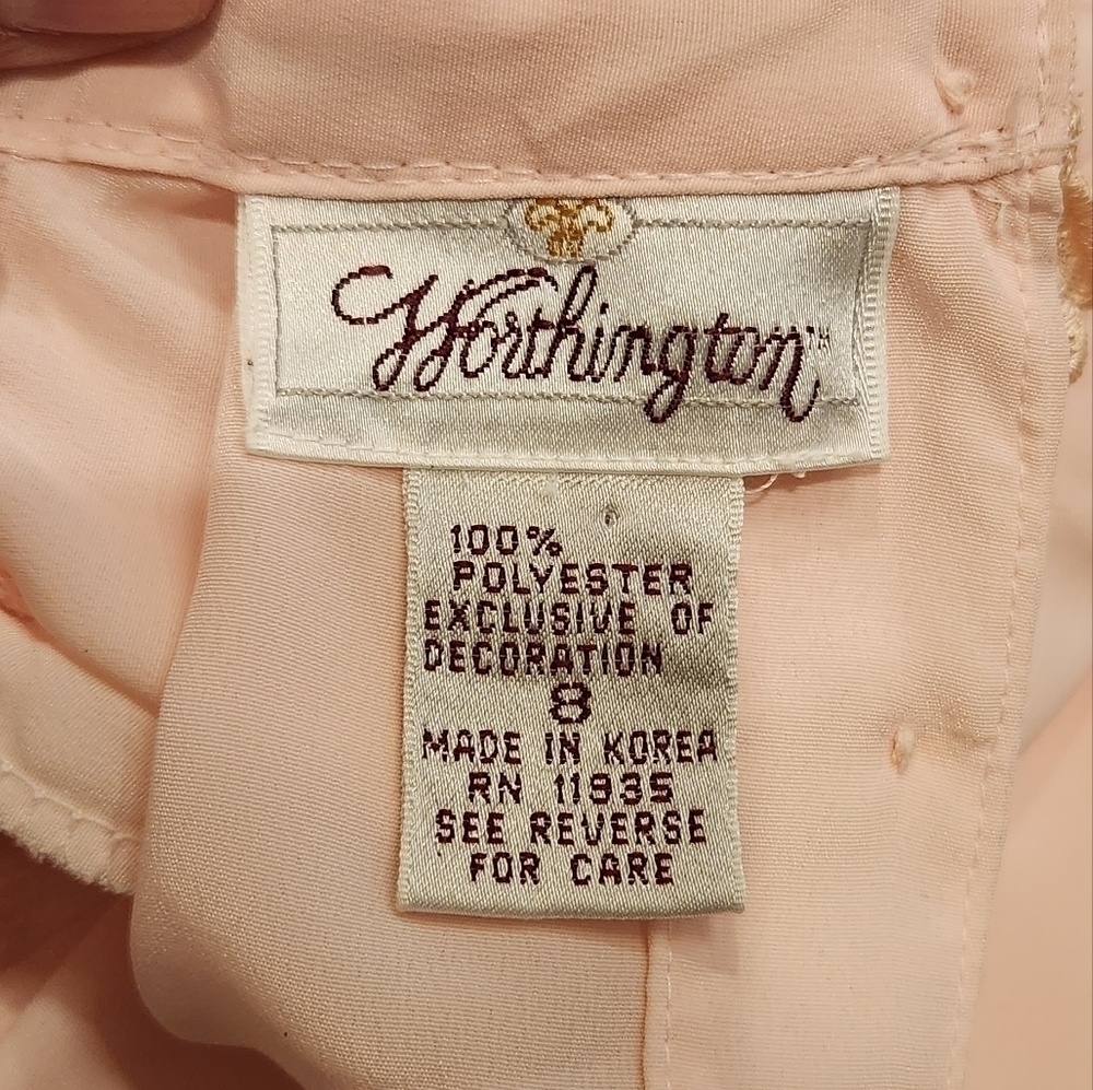 Vintage Worthington Womens's Light Pink Blouse with Lace detail, size 8 - Picture 10 of 12